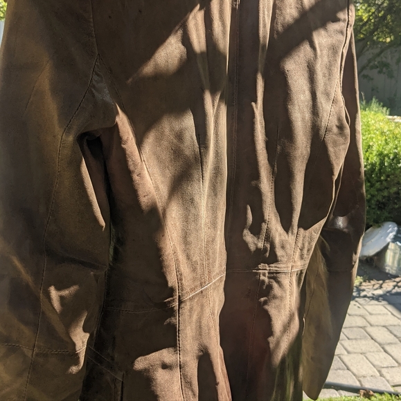 Brown Leather Blazer by Zara Basics , Size S - Picture 4 of 7